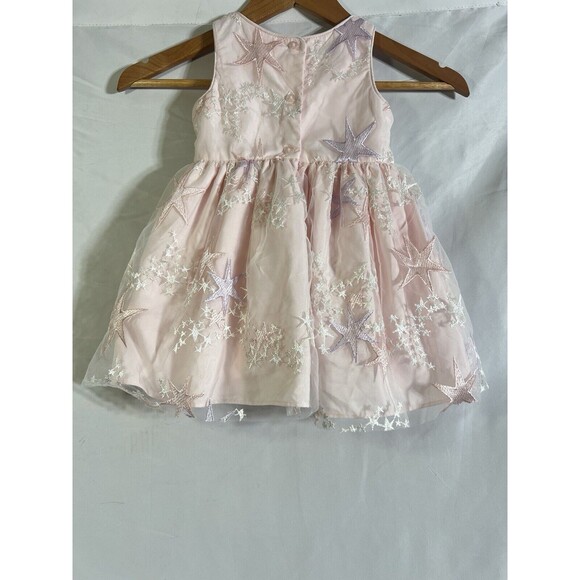 Pippa & Julie Light Pink Embroidered Star Dress Sz 24 Months - Picture 5 of 5